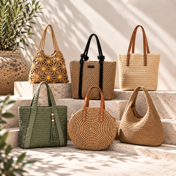 the Our global finds woven bag collection