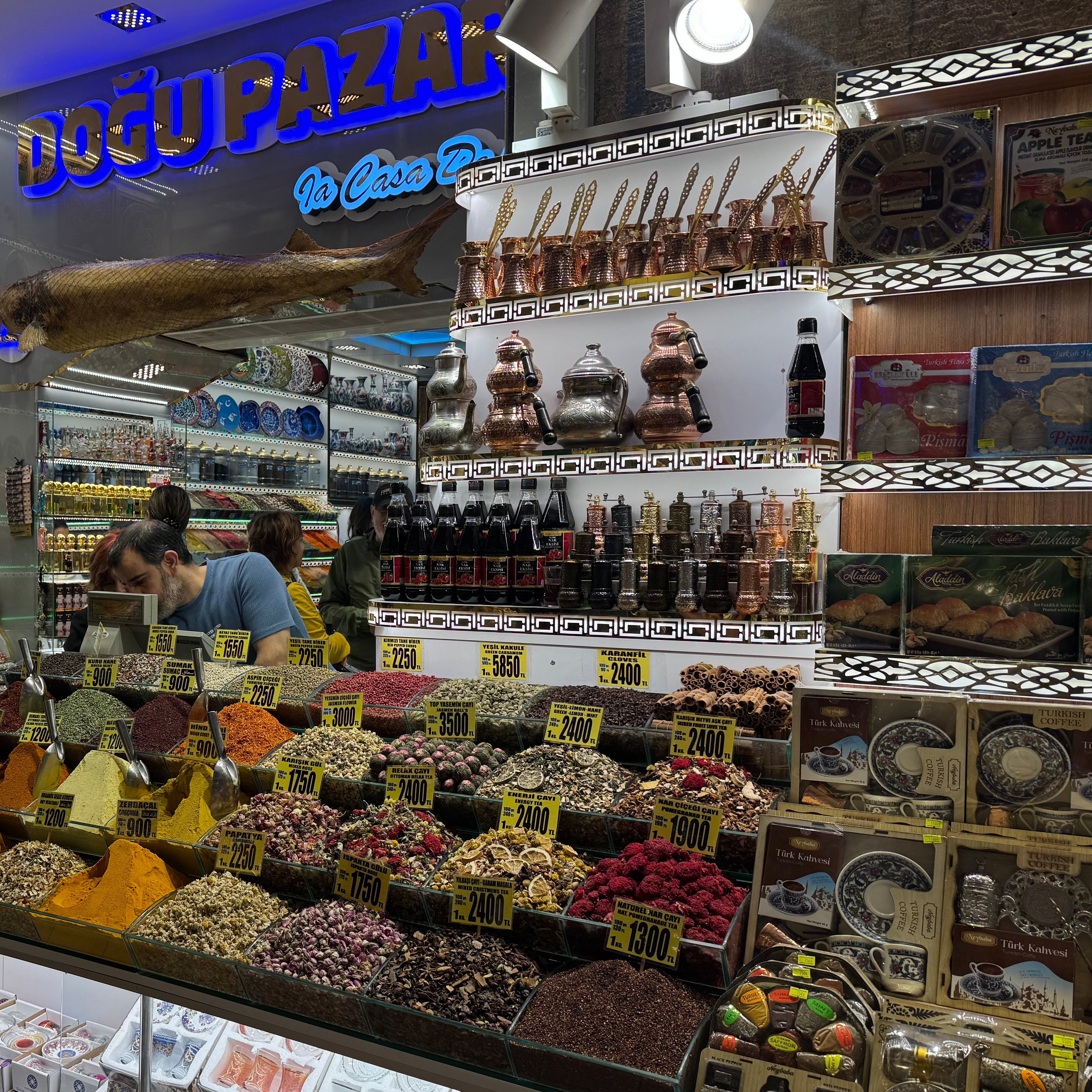 A spice shop in Istanbul's Grand Bazaar