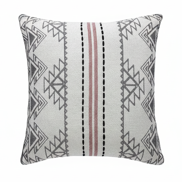 Decorative pillow with geometric pattern 