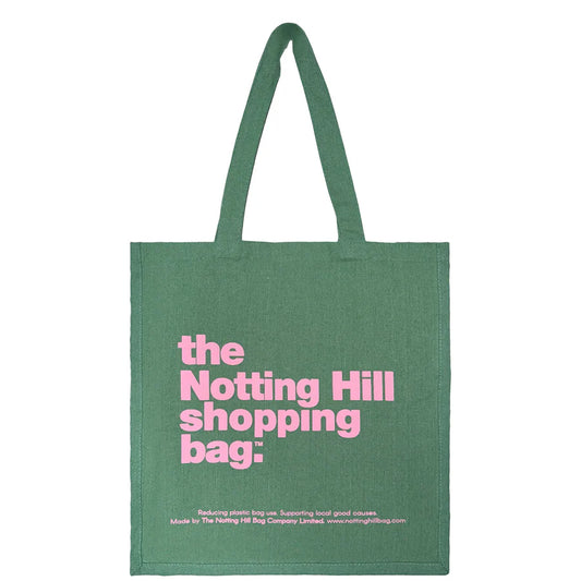 Green Hand Dyed Notting Hill Lifestyle Tote by the Original Notting Hill Shopping Bag Company, imported to Australia by Our Global Finds