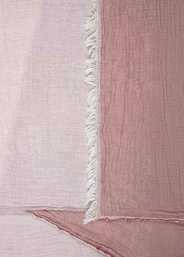 Red textured "Nova" Peshtemal Towel with frayed edge.