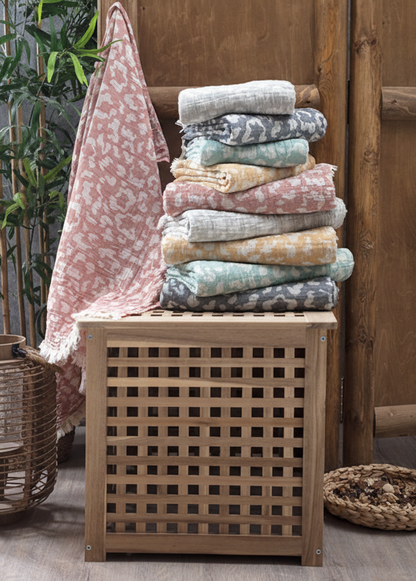 Turkish-Made Peshtemal Towel, "Leopard", 100% Fast-Drying Cotton