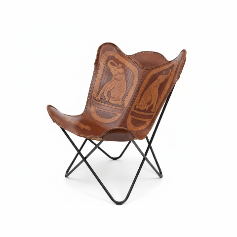 Sri Lankan butterfly chair with curved top piece